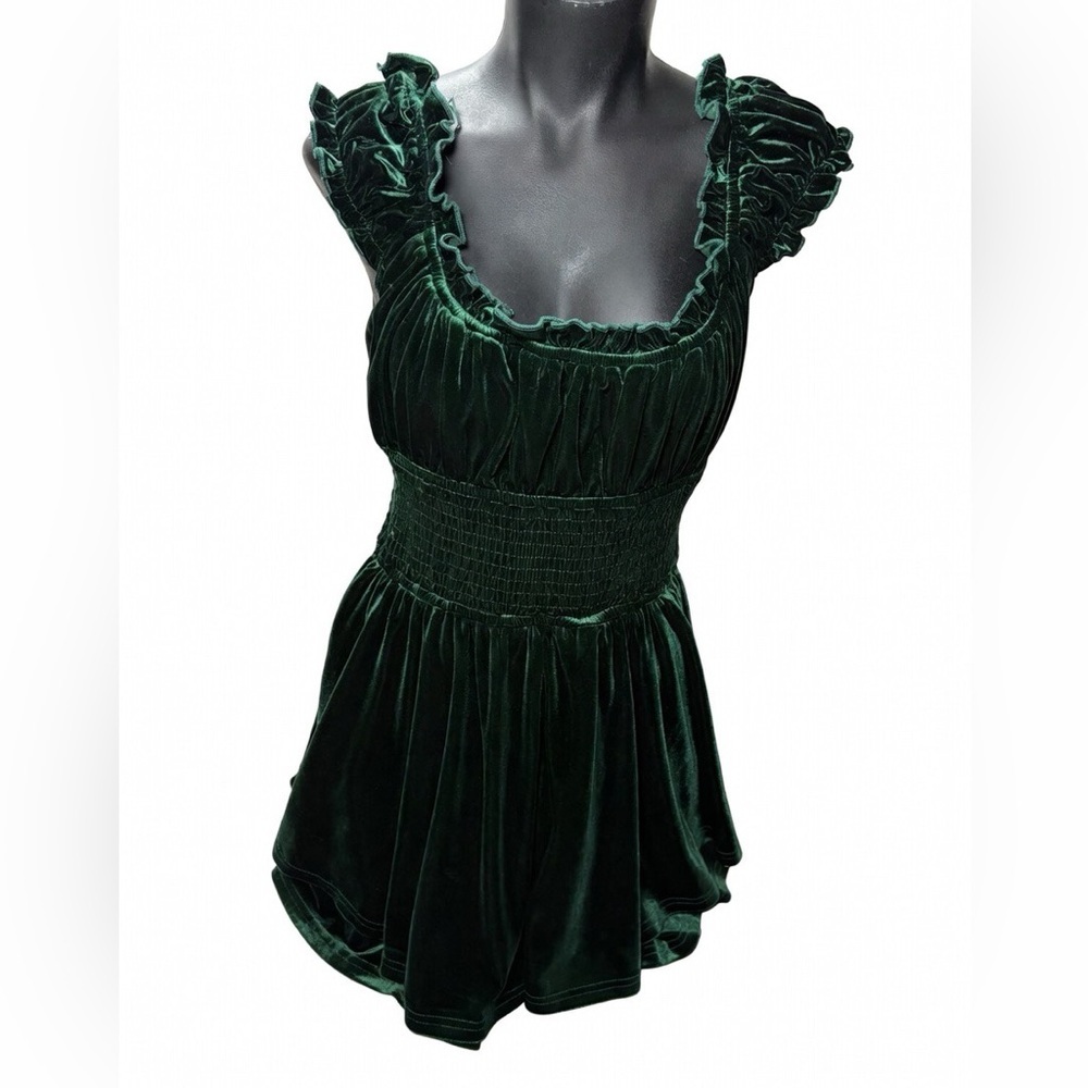 Urban Outfitters Deep Green Velvet Dress